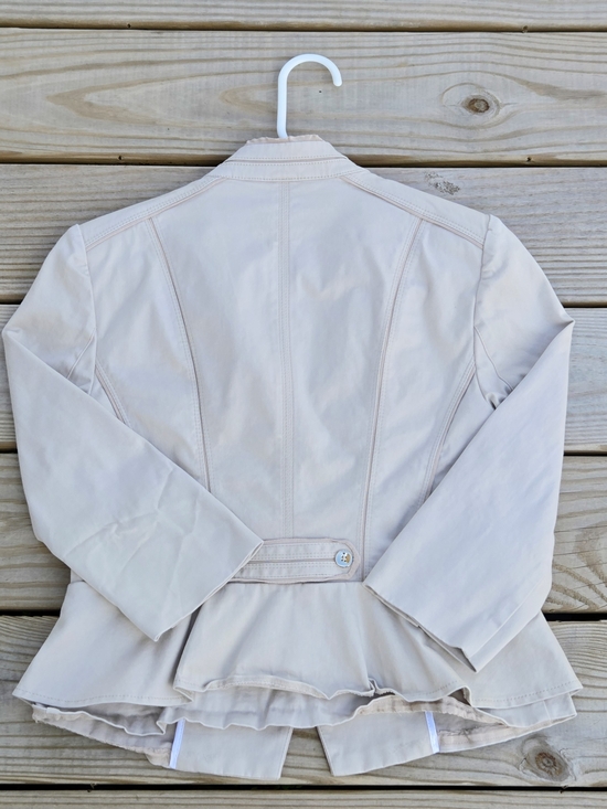 White House Black Market Beige Jacket Blazer Size S - Picture 4 of 4